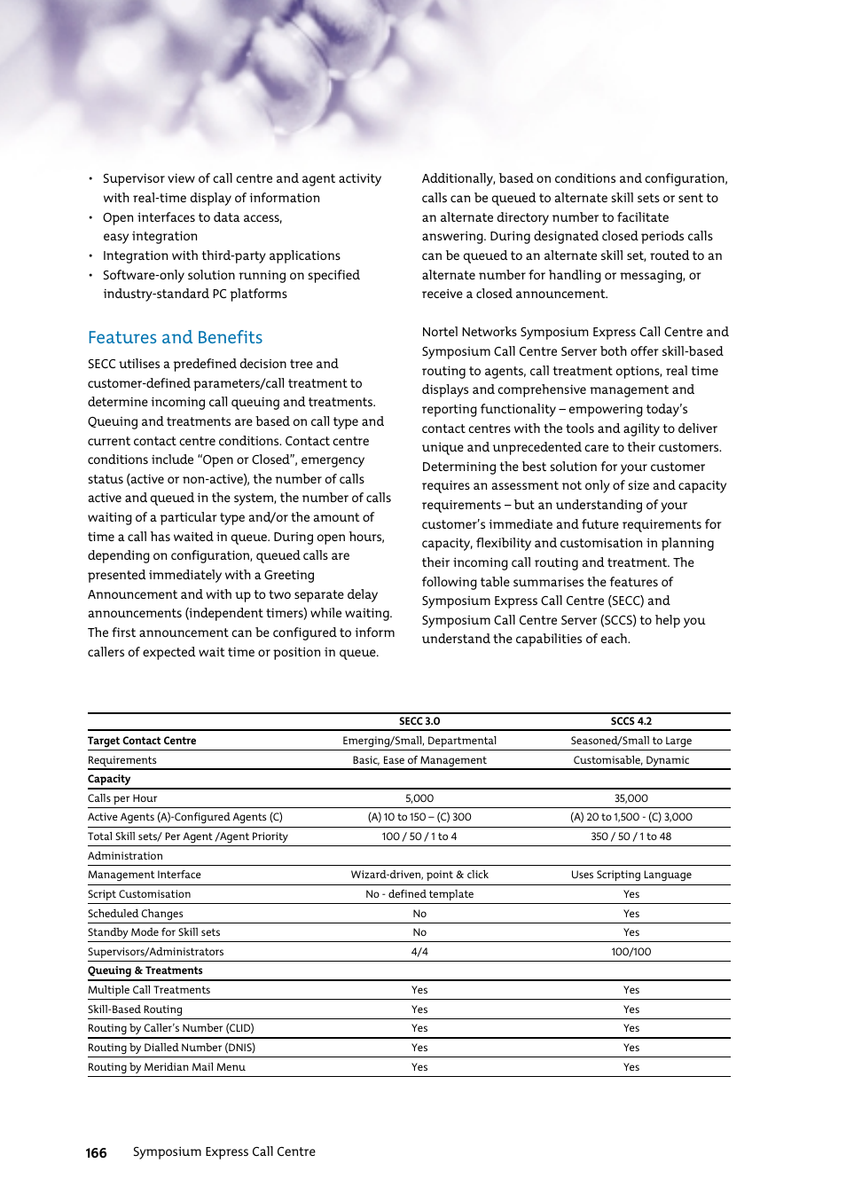 Features and benefits | Nortel Networks 7400 User Manual | Page 175 / 252