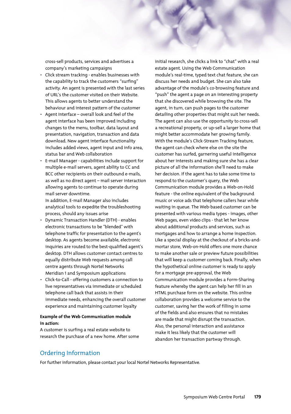 Ordering information | Nortel Networks 7400 User Manual | Page 188 / 252