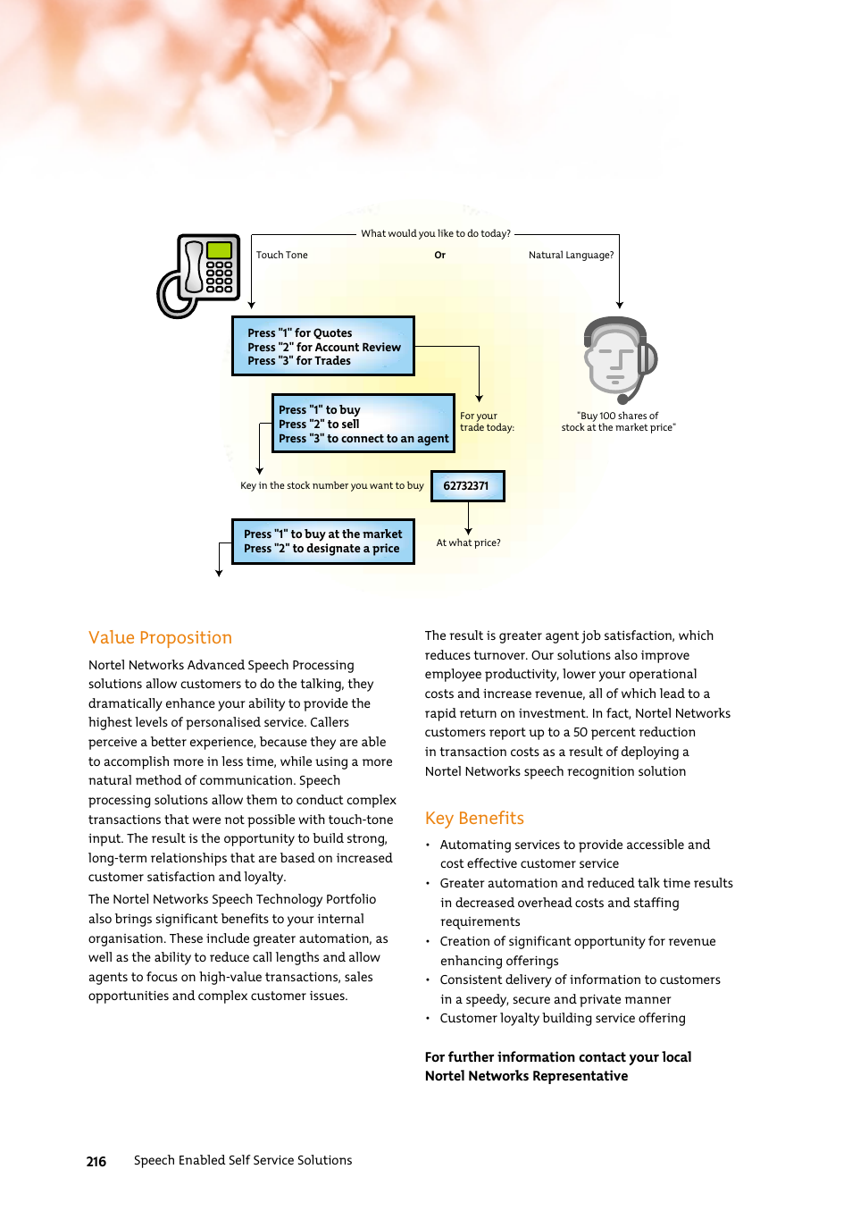 Value proposition, Key benefits | Nortel Networks 7400 User Manual | Page 225 / 252