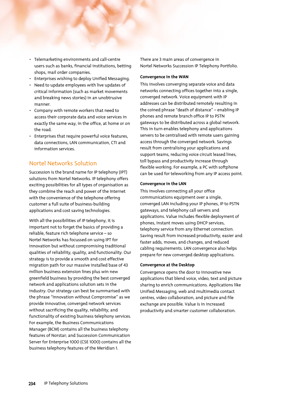 Nortel networks solution | Nortel Networks 7400 User Manual | Page 243 / 252
