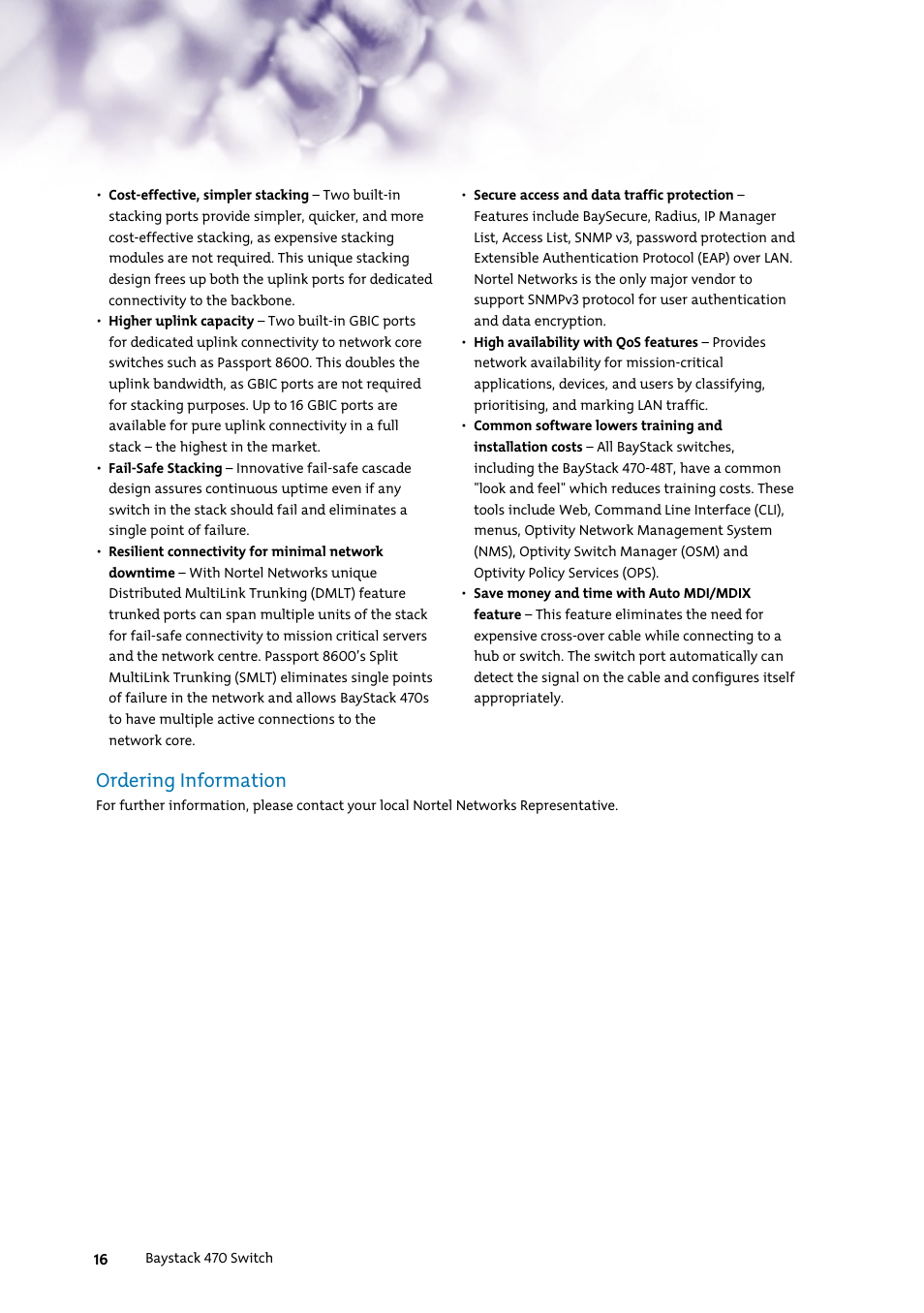 Ordering information | Nortel Networks 7400 User Manual | Page 25 / 252