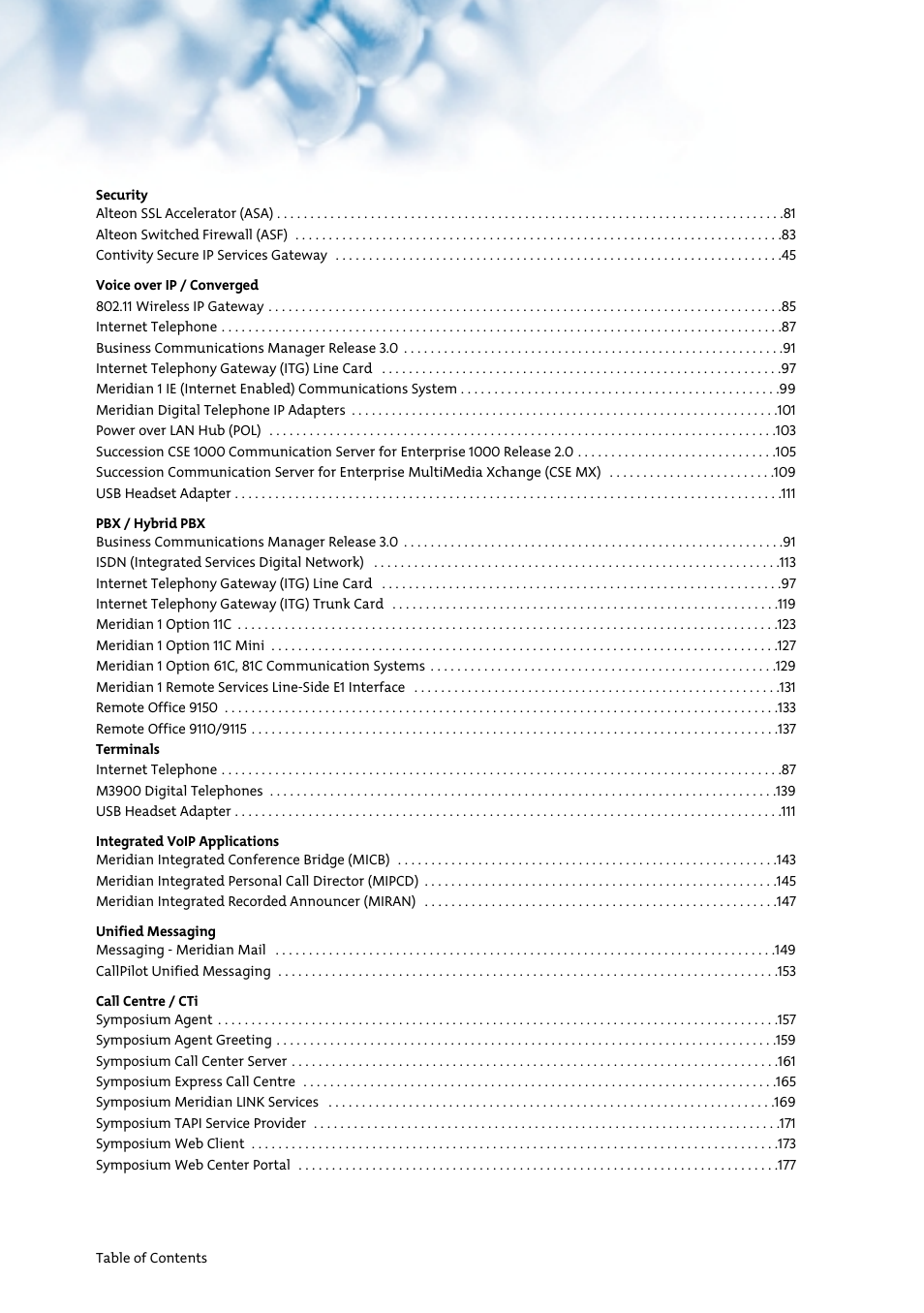 Nortel Networks 7400 User Manual | Page 3 / 252