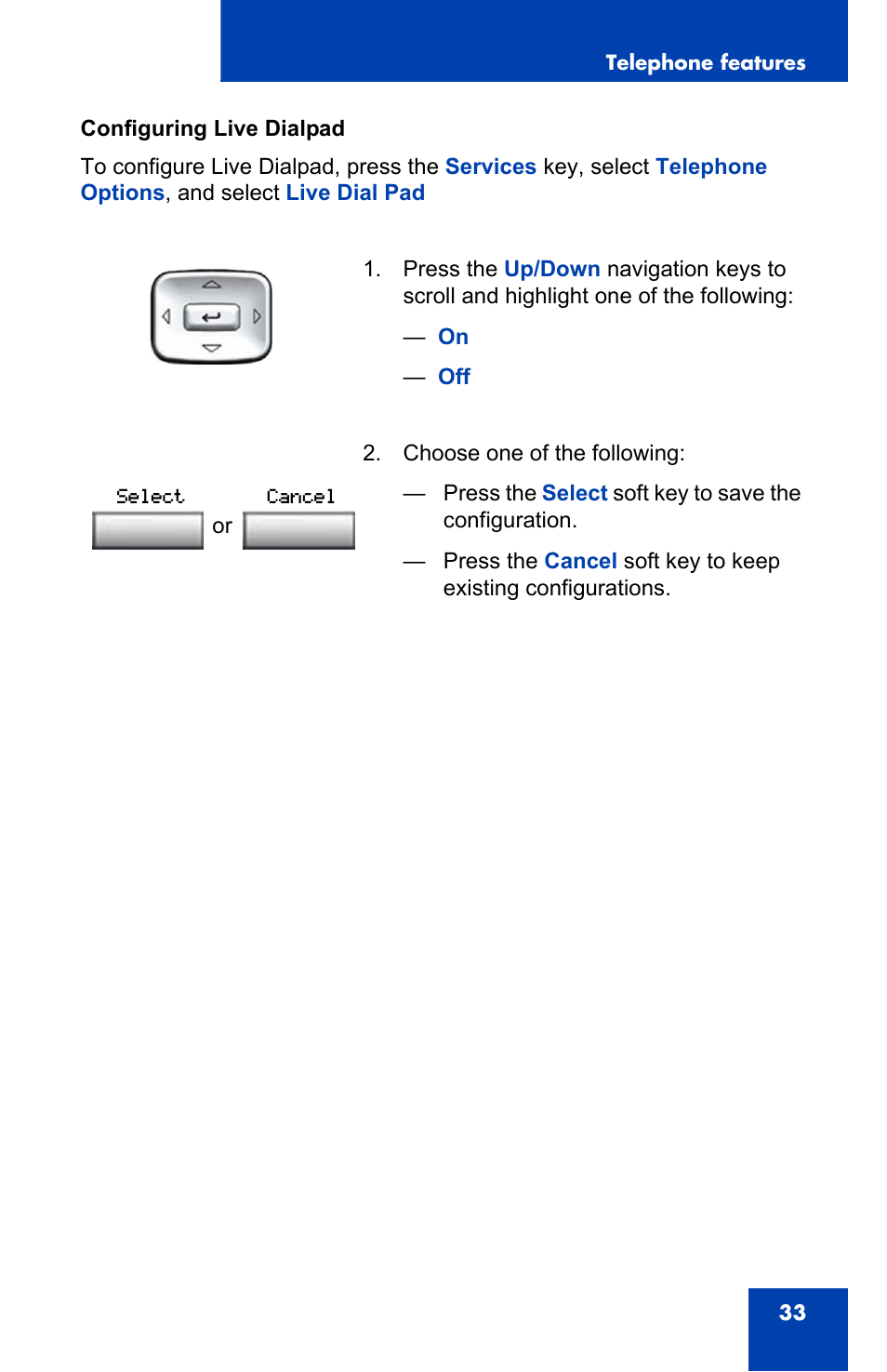 Nortel Networks Nortel IP Phone 1110 User Manual | Page 33 / 114
