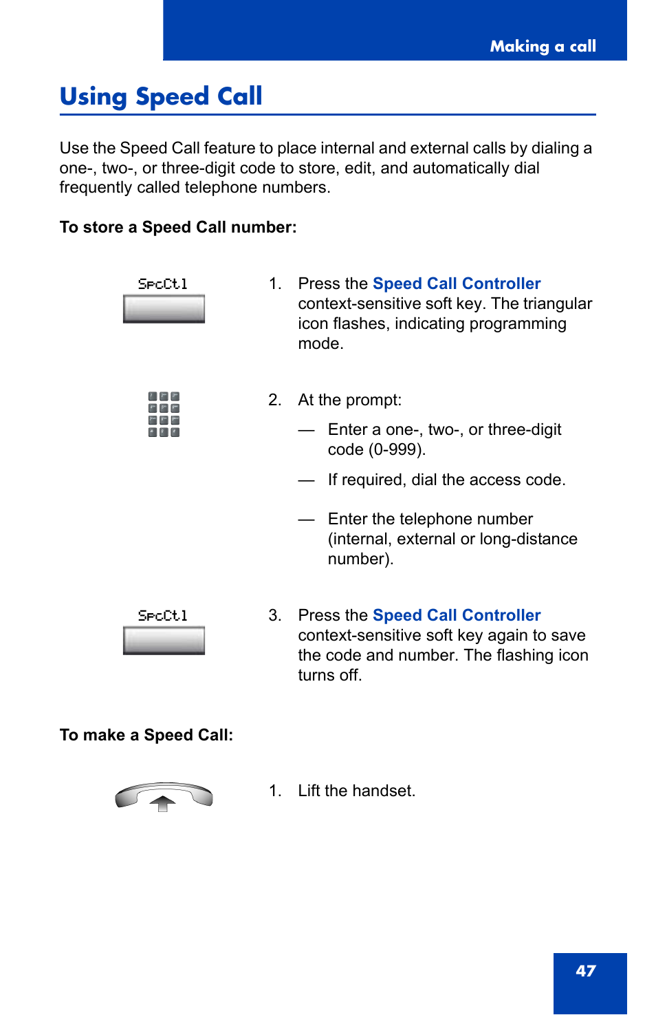 Using speed call | Nortel Networks Nortel IP Phone 1110 User Manual | Page 47 / 114