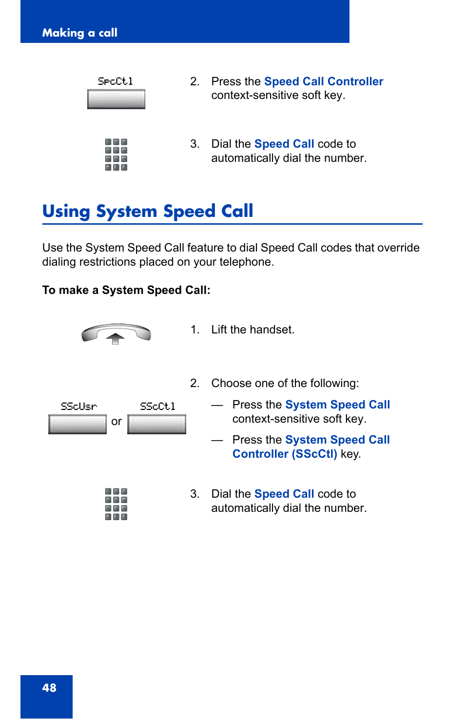 Using system speed call | Nortel Networks Nortel IP Phone 1110 User Manual | Page 48 / 114