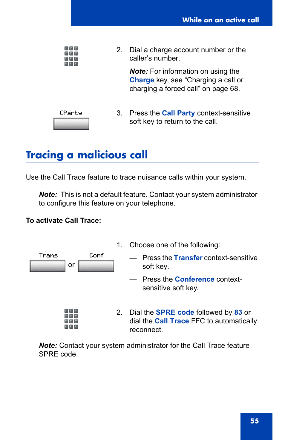 Tracing a malicious call | Nortel Networks Nortel IP Phone 1110 User Manual | Page 55 / 114