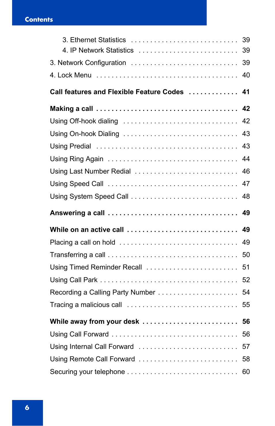 Nortel Networks Nortel IP Phone 1110 User Manual | Page 6 / 114