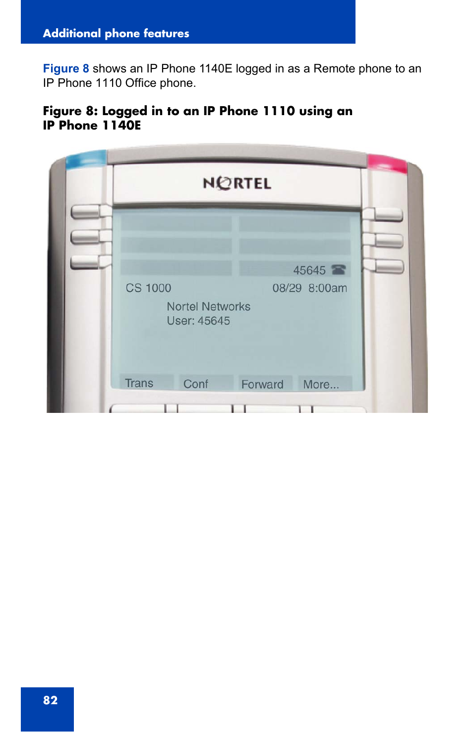 Nortel Networks Nortel IP Phone 1110 User Manual | Page 82 / 114