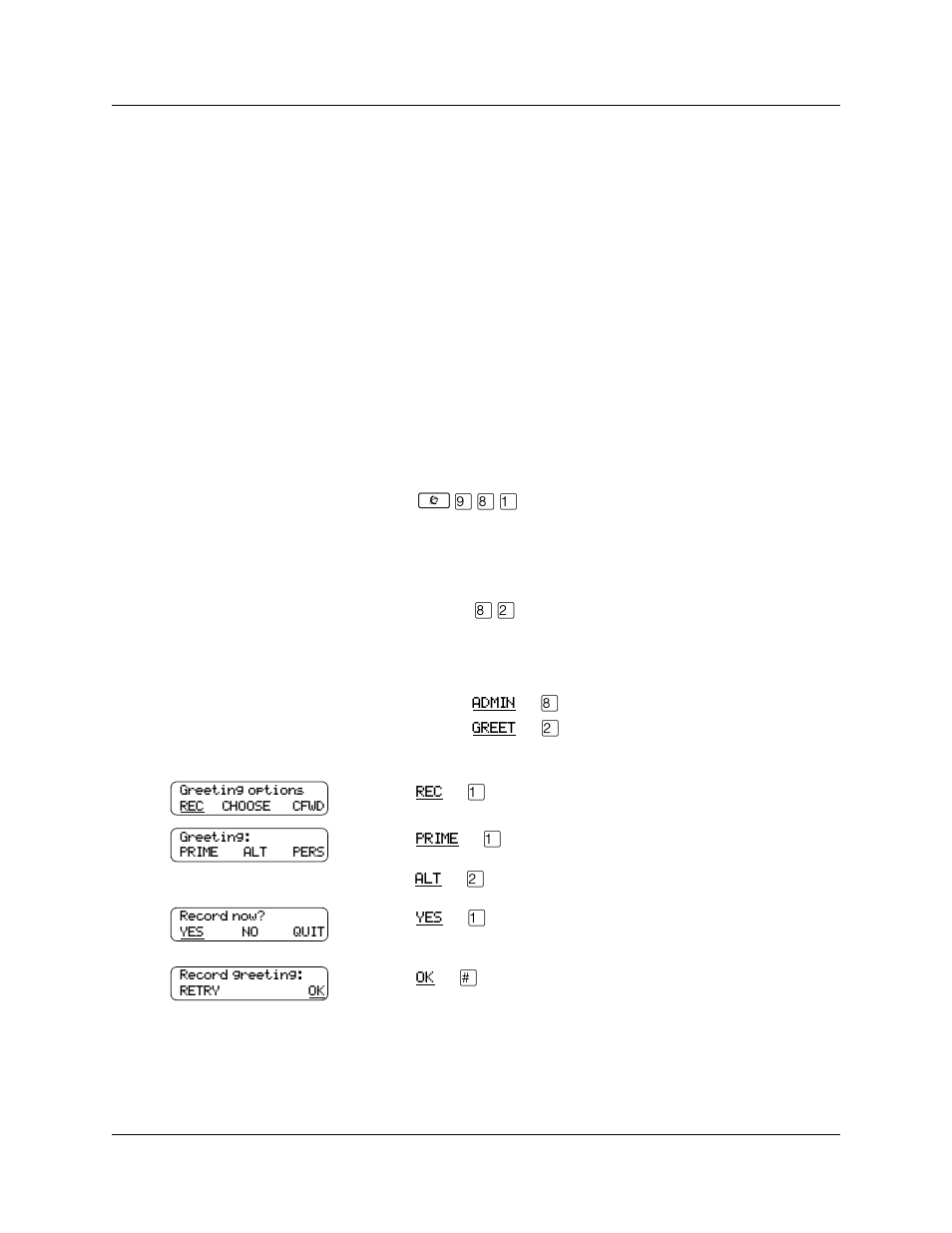 Telling callers about fax in your mailbox greeting, To record a mailbox greeting | Nortel Networks CallPilot P0941753 02 User Manual | Page 6 / 26