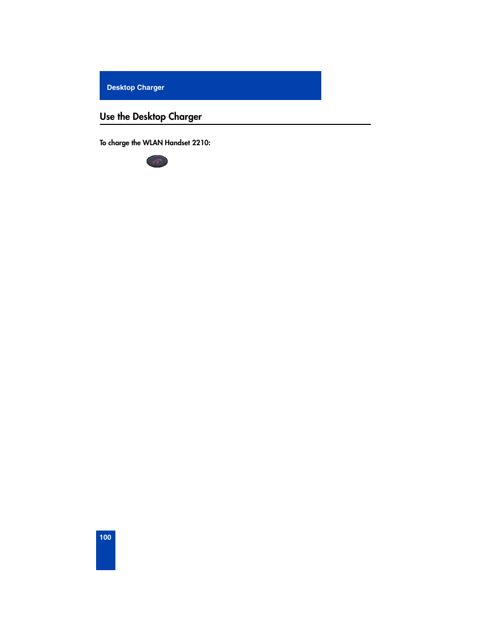Use the desktop charger | Nortel Networks 2210 User Manual | Page 100 / 116