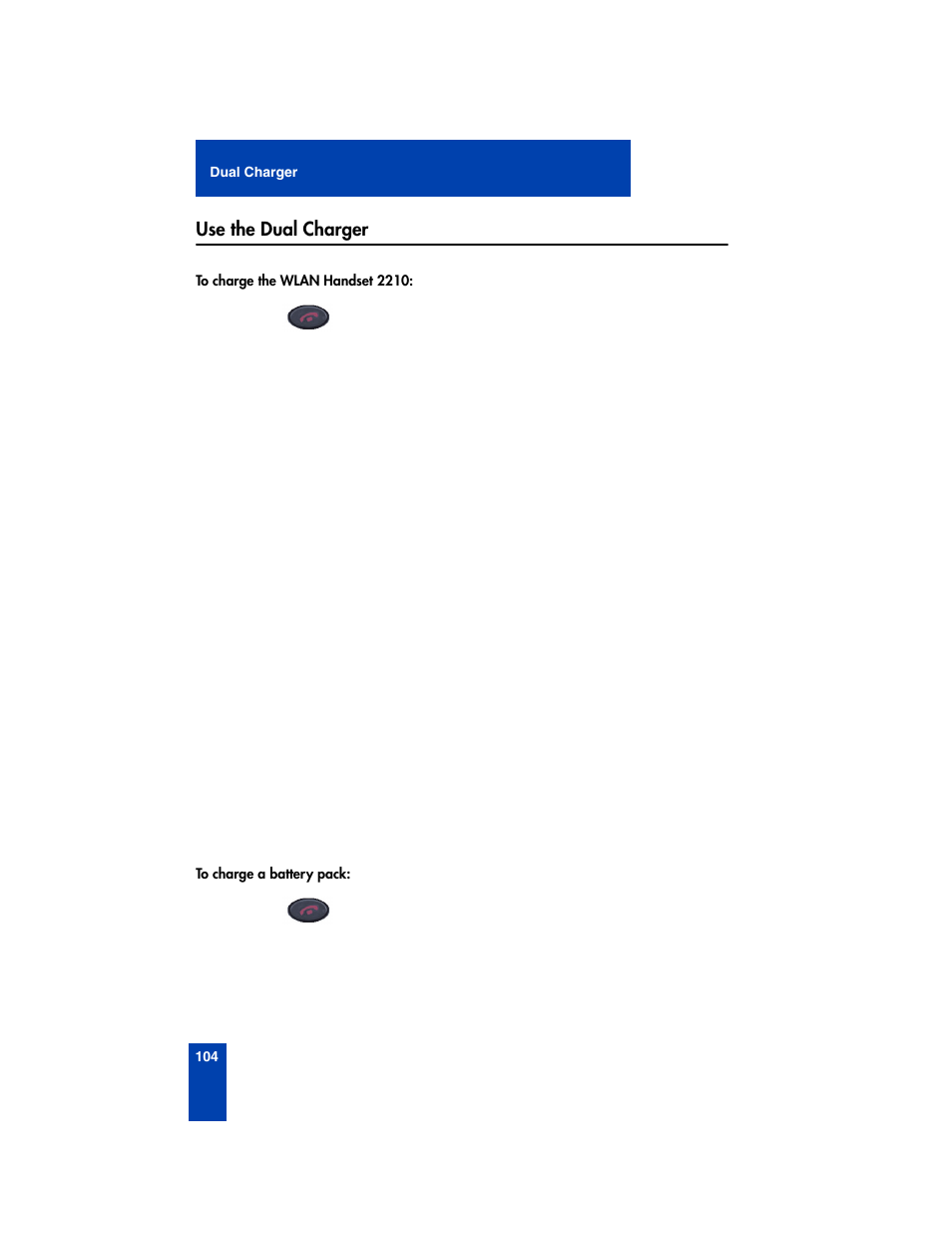 Use the dual charger | Nortel Networks 2210 User Manual | Page 104 / 116