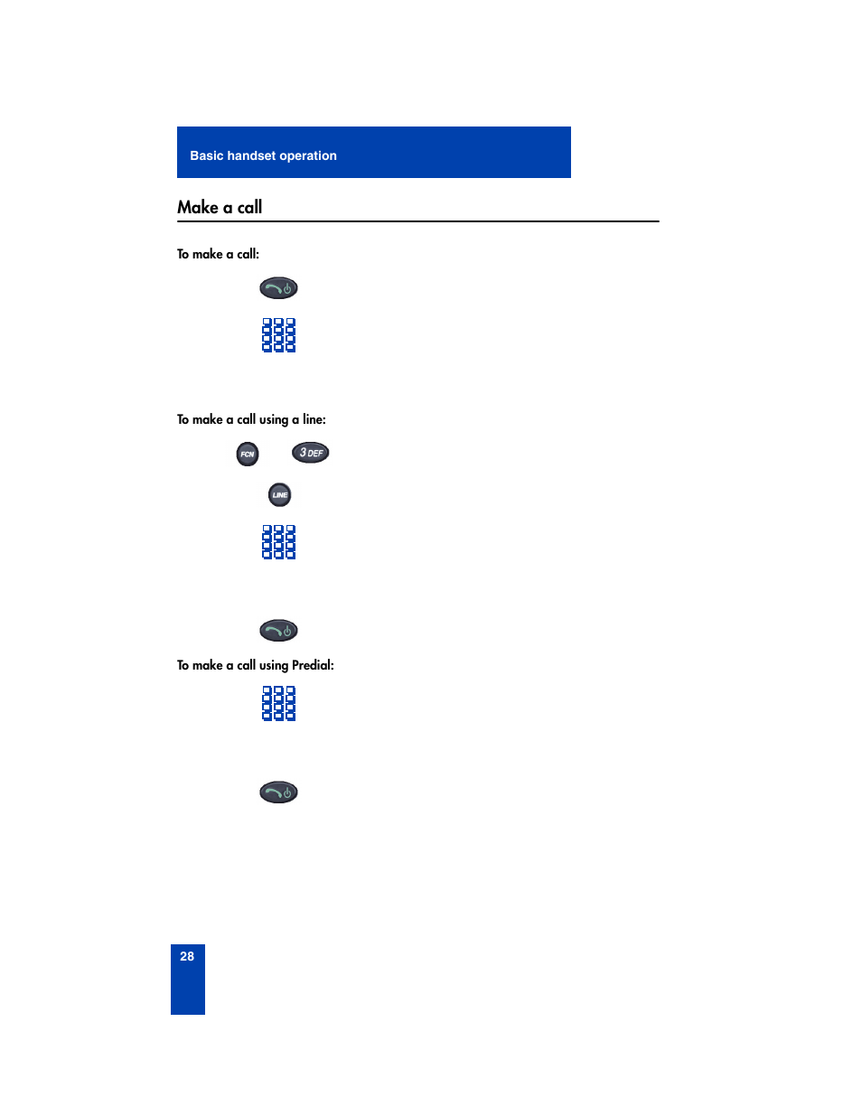 Make a call | Nortel Networks 2210 User Manual | Page 28 / 116