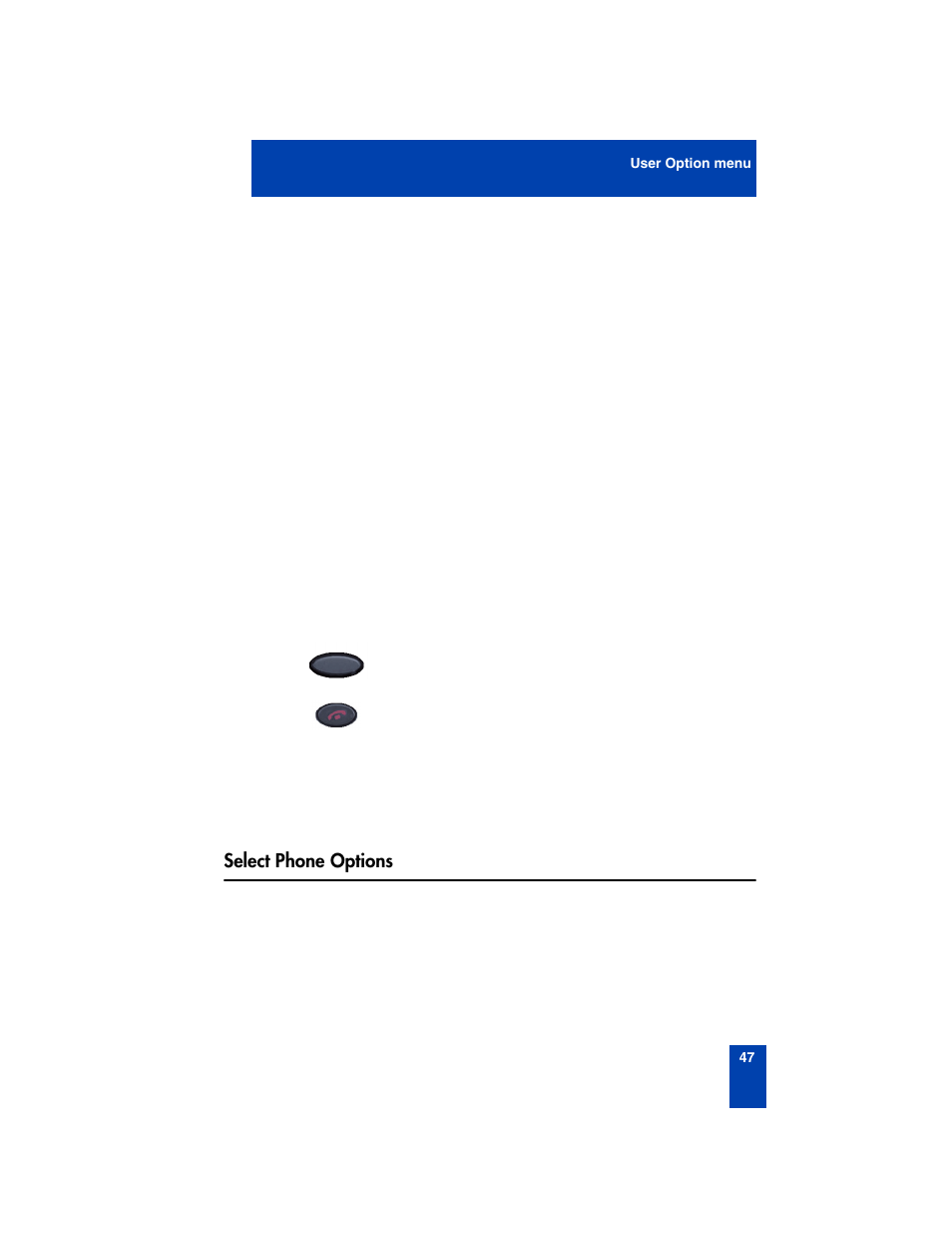 Select phone options | Nortel Networks 2210 User Manual | Page 47 / 116