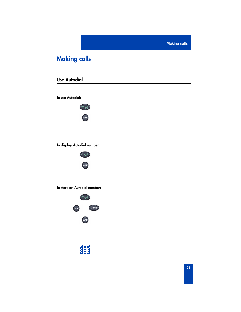 Making calls, Use autodial | Nortel Networks 2210 User Manual | Page 59 / 116