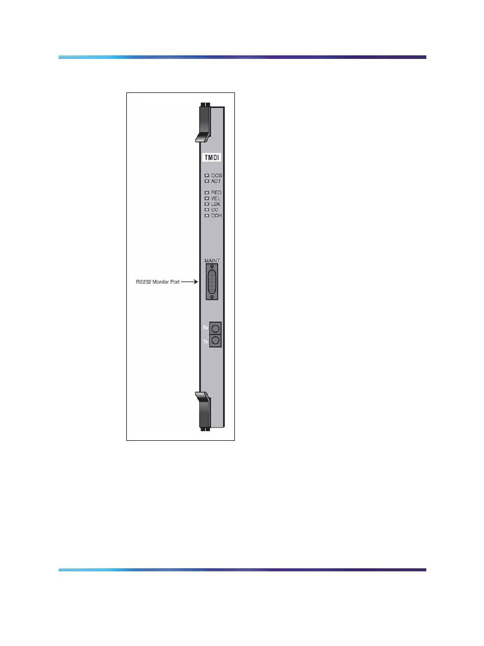 Figure 305 ntrb21 tmdi card faceplate, Interconnection | Nortel Networks Circuit Card 311 User Manual | Page 1068 / 1134