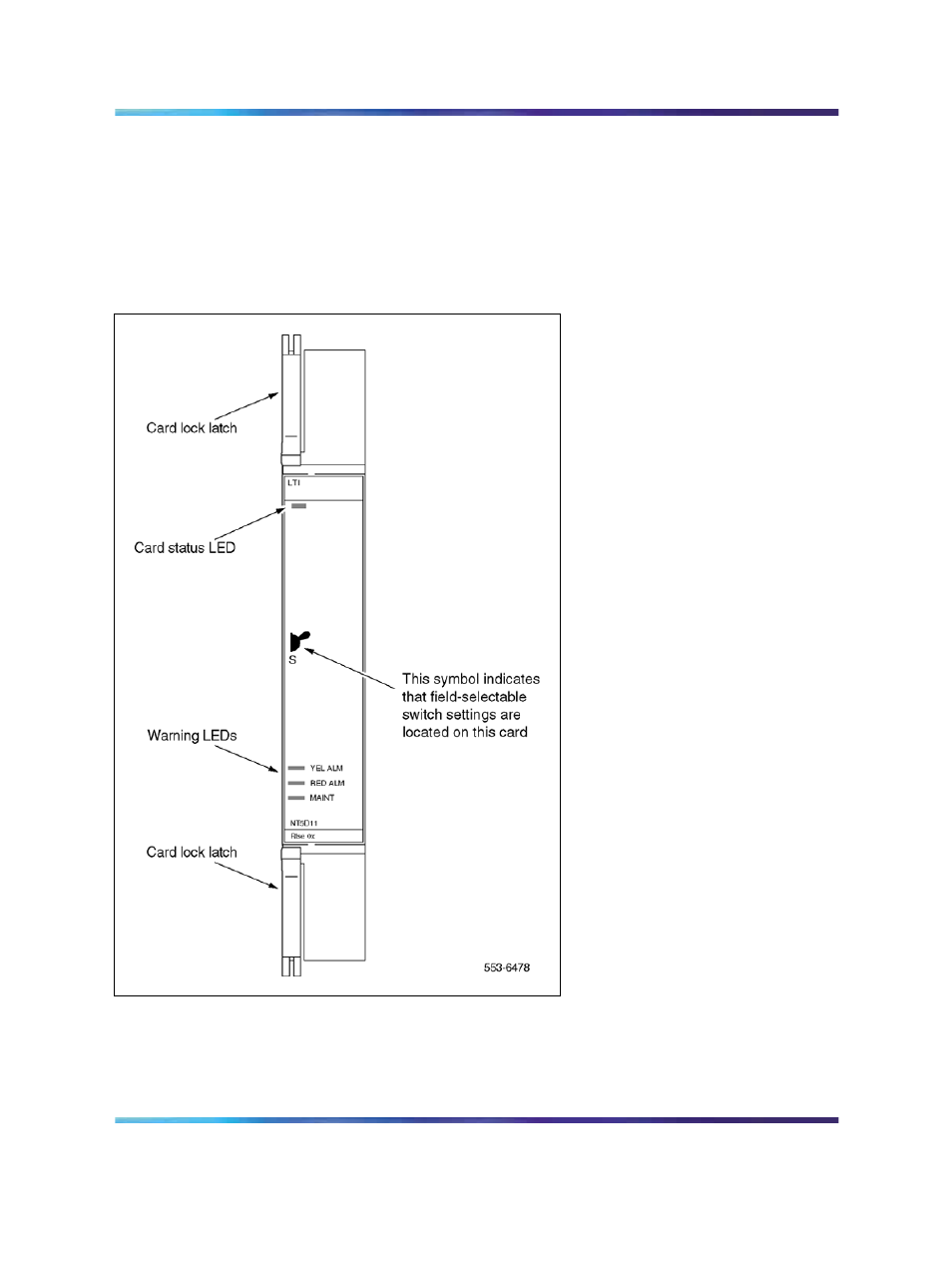 Figure 29 lineside t1 card - faceplate | Nortel Networks Circuit Card 311 User Manual | Page 175 / 1134