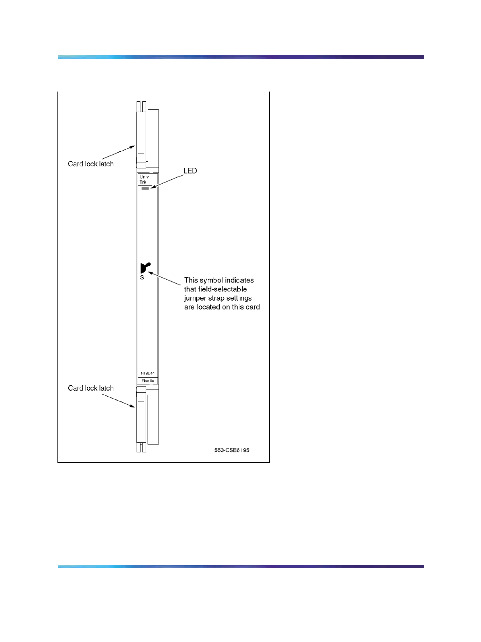 Functional description, Figure 143 universal trunk card - faceplate | Nortel Networks Circuit Card 311 User Manual | Page 576 / 1134