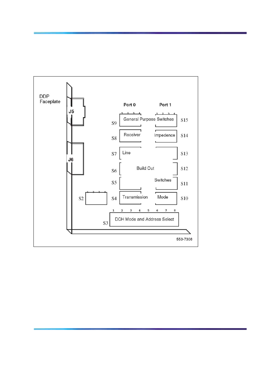 Figure 18 switch functions and areas, Illustrations of switch locations and settings | Nortel Networks Circuit Card 311 User Manual | Page 88 / 1134