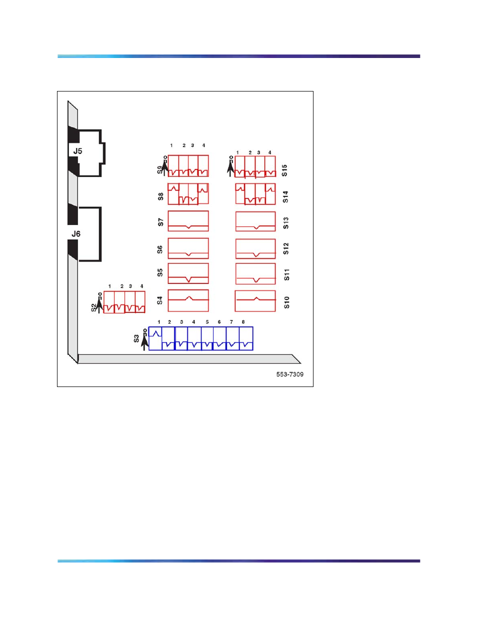 Nt6d42 ringing generator dc, Figure 19 switch default settings | Nortel Networks Circuit Card 311 User Manual | Page 89 / 1134