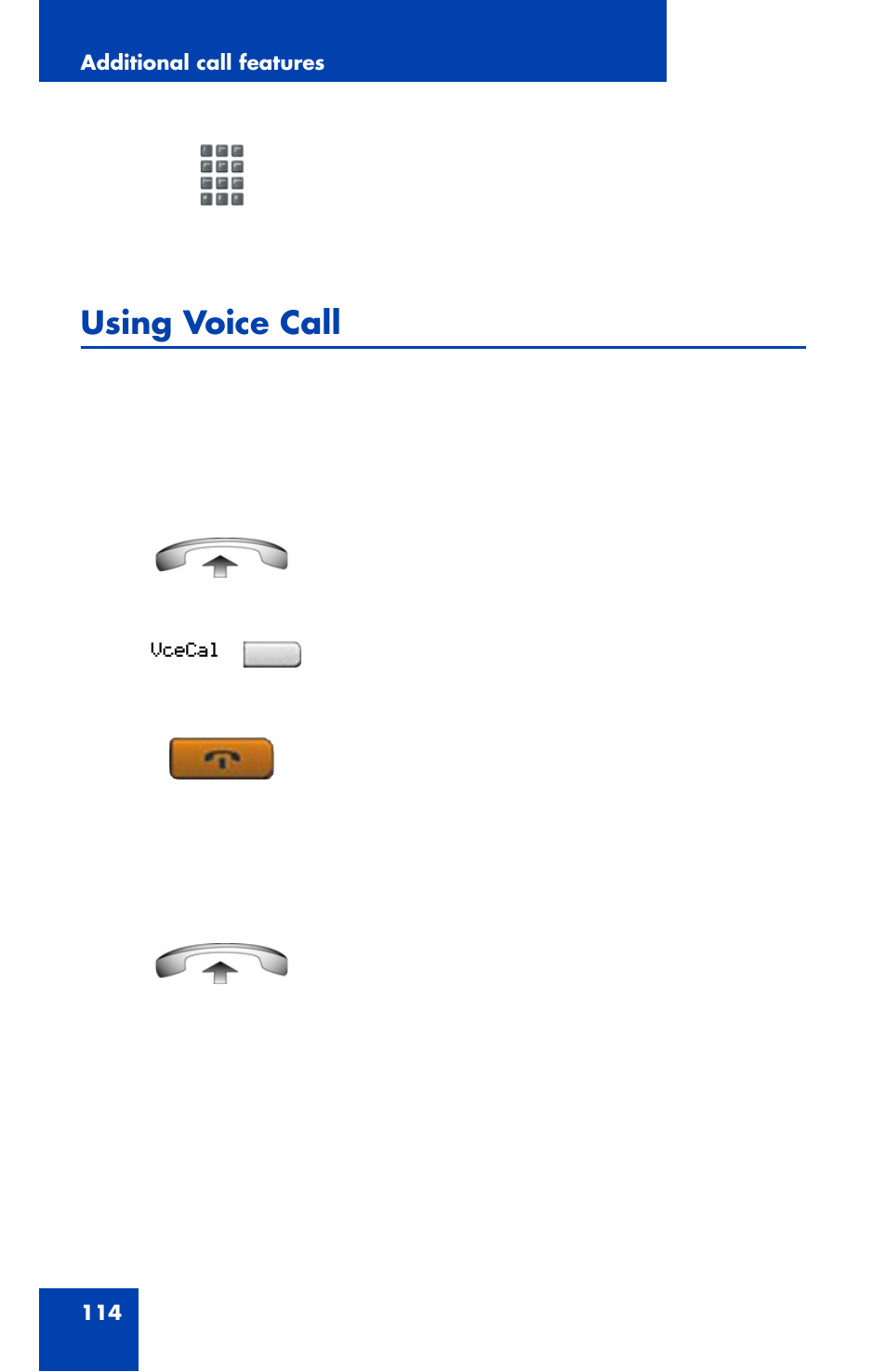 Using voice call | Nortel Networks 1120 User Manual | Page 114 / 160