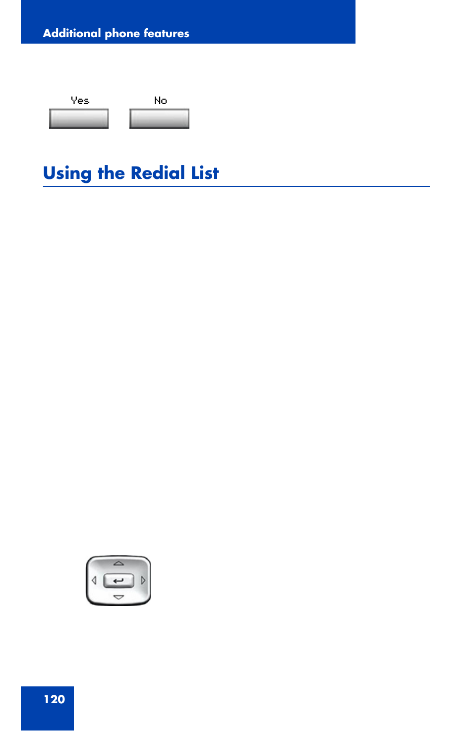 Using the redial list | Nortel Networks 1120 User Manual | Page 120 / 160