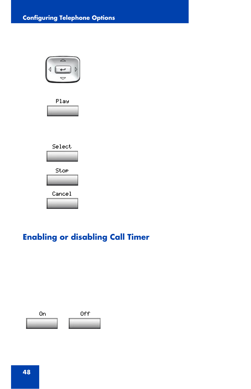 Enabling or disabling call timer | Nortel Networks 1120 User Manual | Page 48 / 160