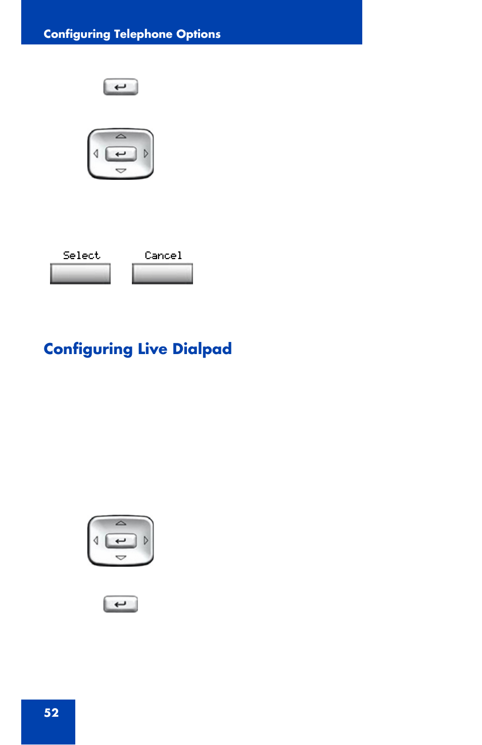 Configuring live dialpad | Nortel Networks 1120 User Manual | Page 52 / 160