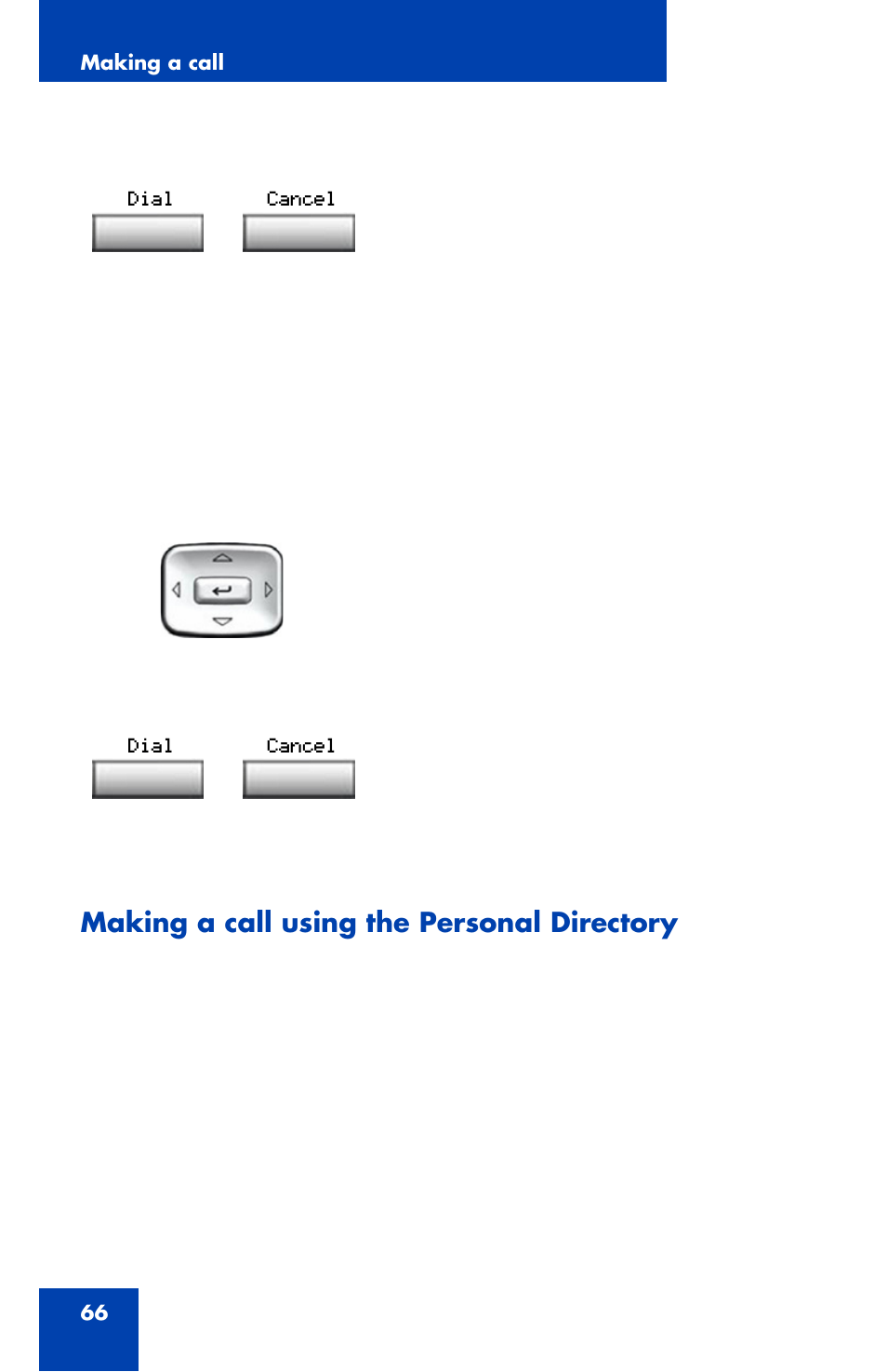 Making a call using the personal directory | Nortel Networks 1120 User Manual | Page 66 / 160