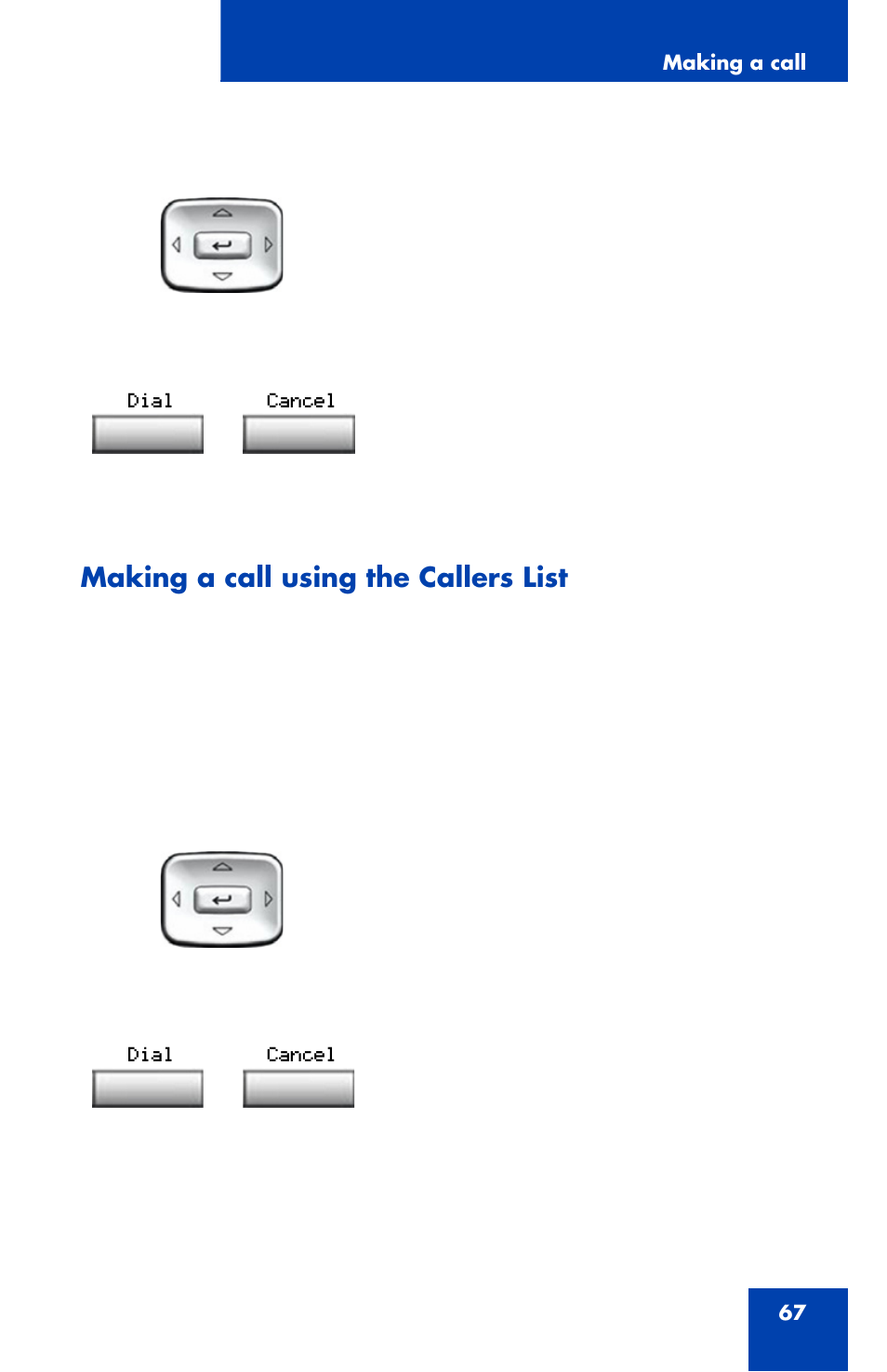 Making a call using the callers list | Nortel Networks 1120 User Manual | Page 67 / 160
