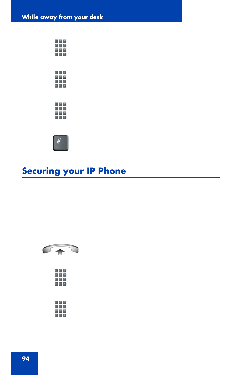 Securing your ip phone | Nortel Networks 1120 User Manual | Page 94 / 160