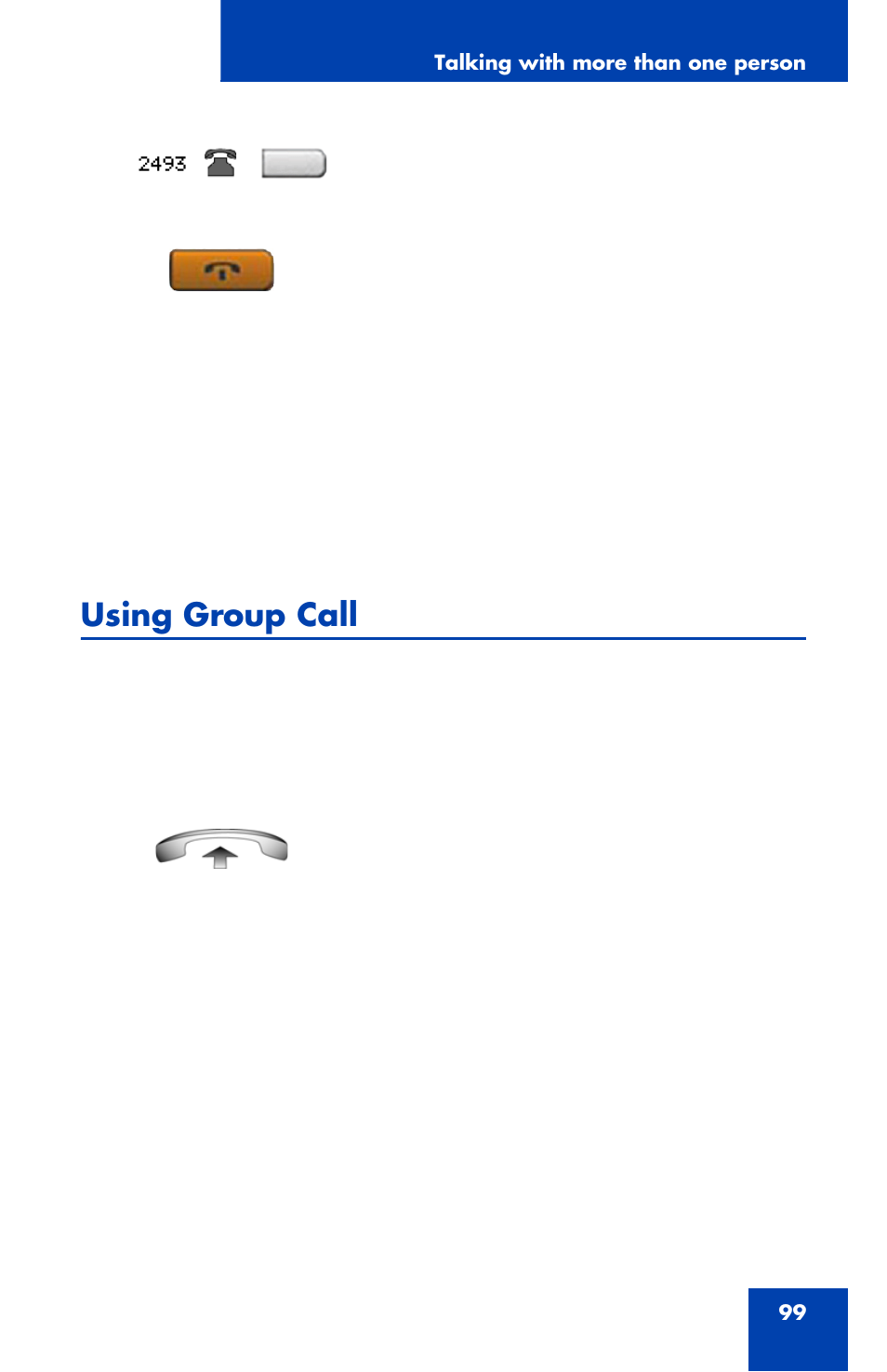 Using group call | Nortel Networks 1120 User Manual | Page 99 / 160