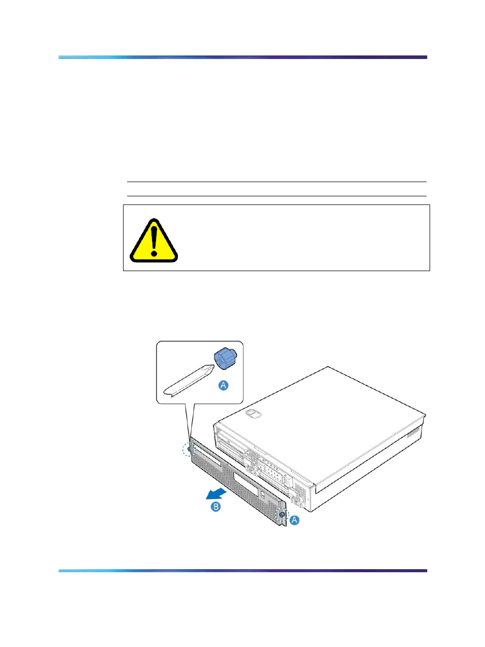 Removing the front bezel | Nortel Networks Server 1005r User Manual | Page 27 / 54
