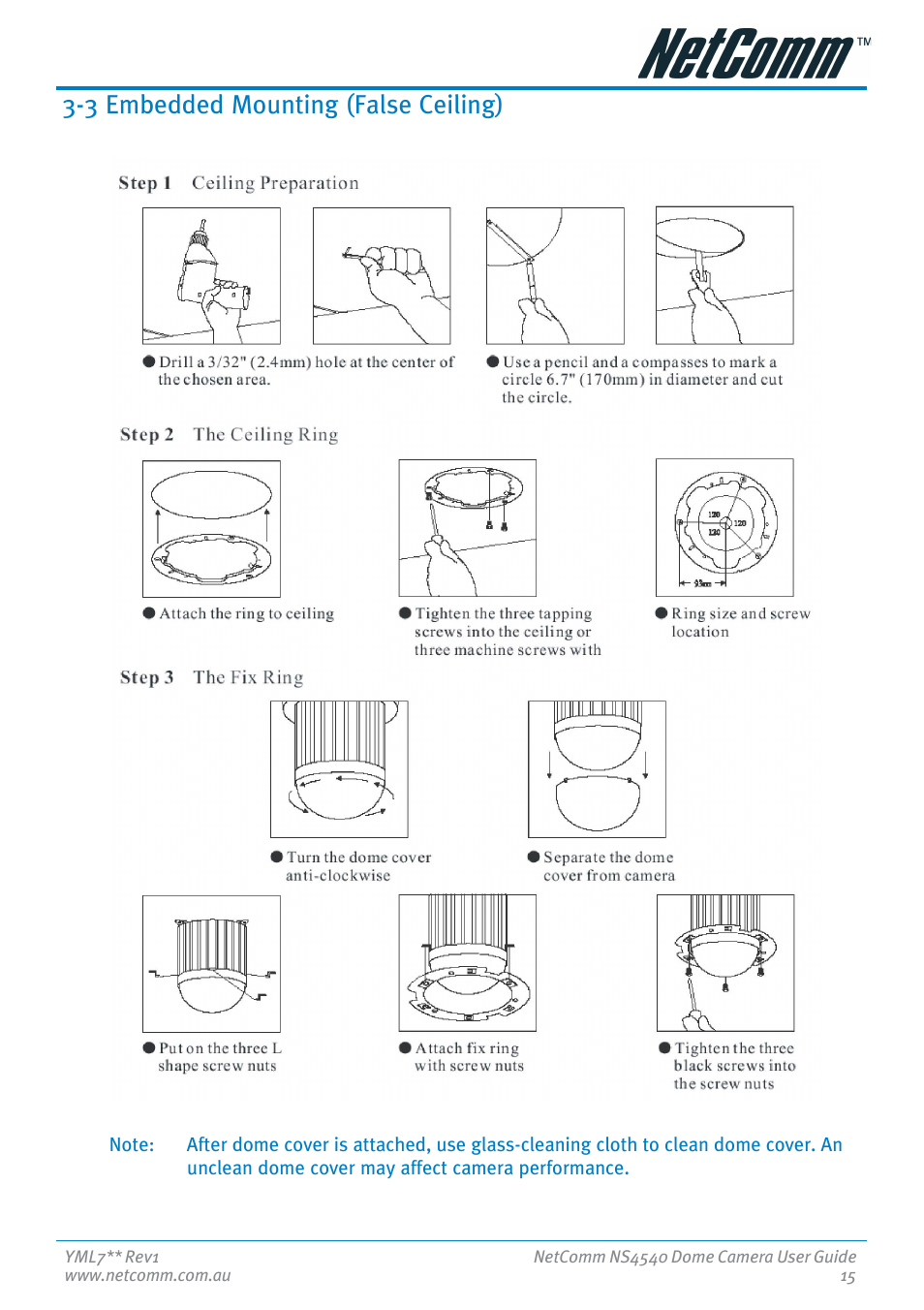3 embedded mounting (false ceiling) | Nortel Networks NS4540 User Manual | Page 15 / 58