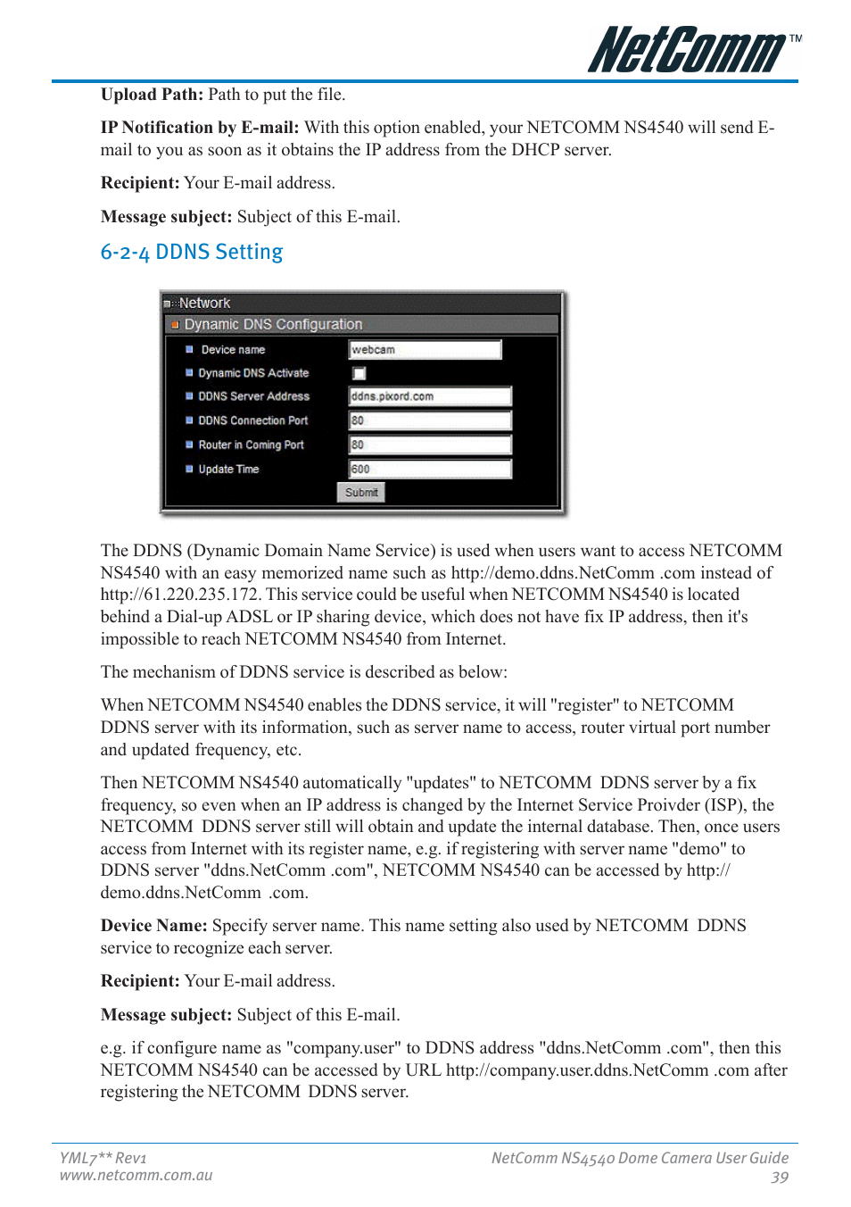 2-4 ddns setting | Nortel Networks NS4540 User Manual | Page 39 / 58