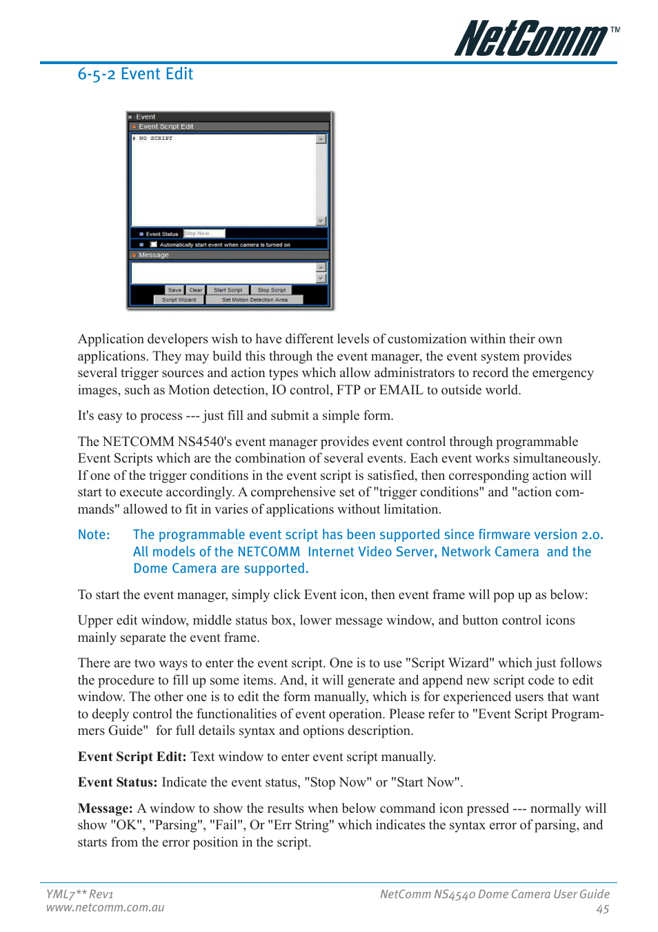 5-2 event edit | Nortel Networks NS4540 User Manual | Page 45 / 58