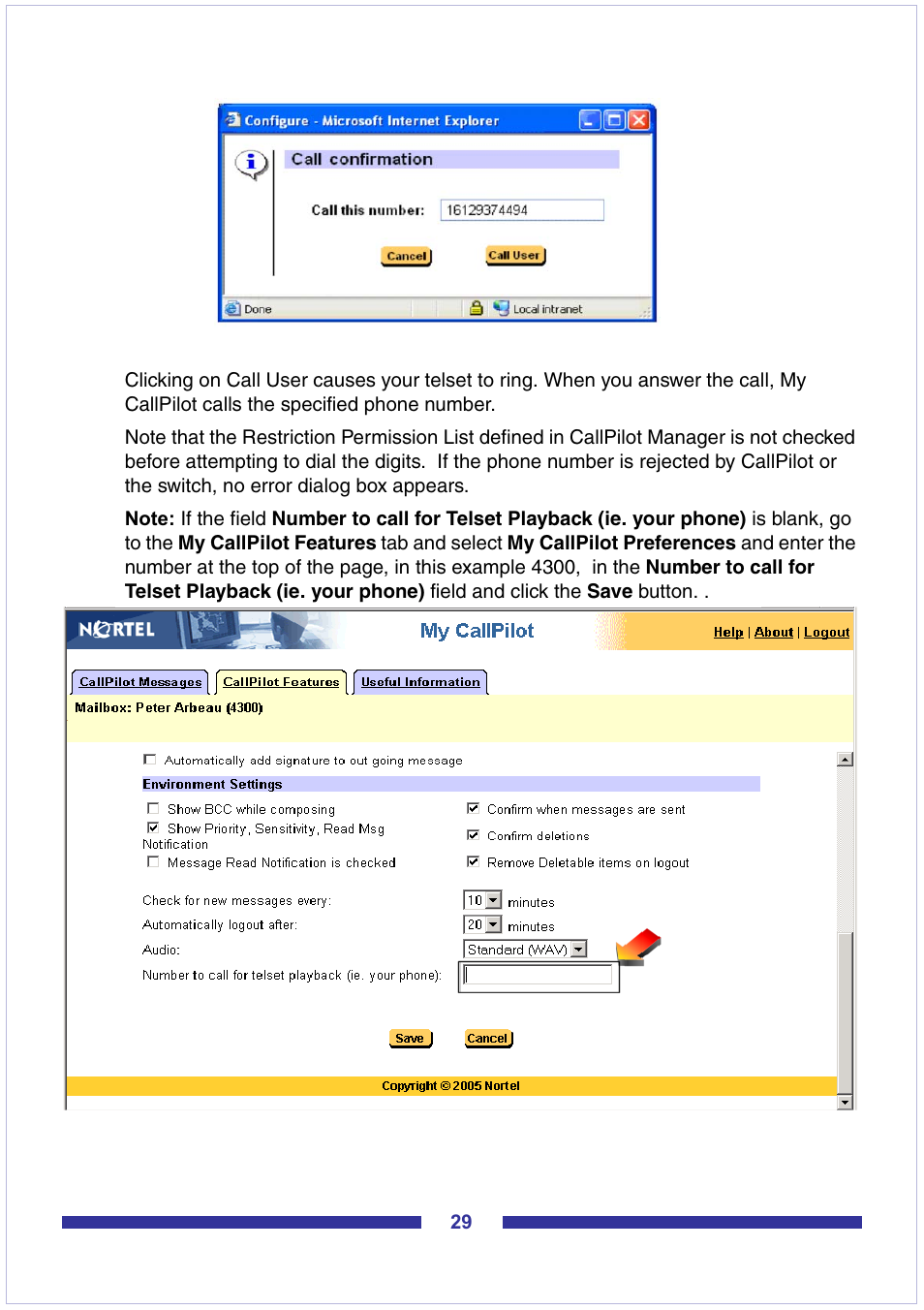 Nortel Networks CallPilot Desktop Messaging User Manual | Page 29 / 72