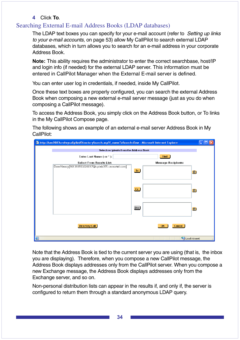 Nortel Networks CallPilot Desktop Messaging User Manual | Page 34 / 72