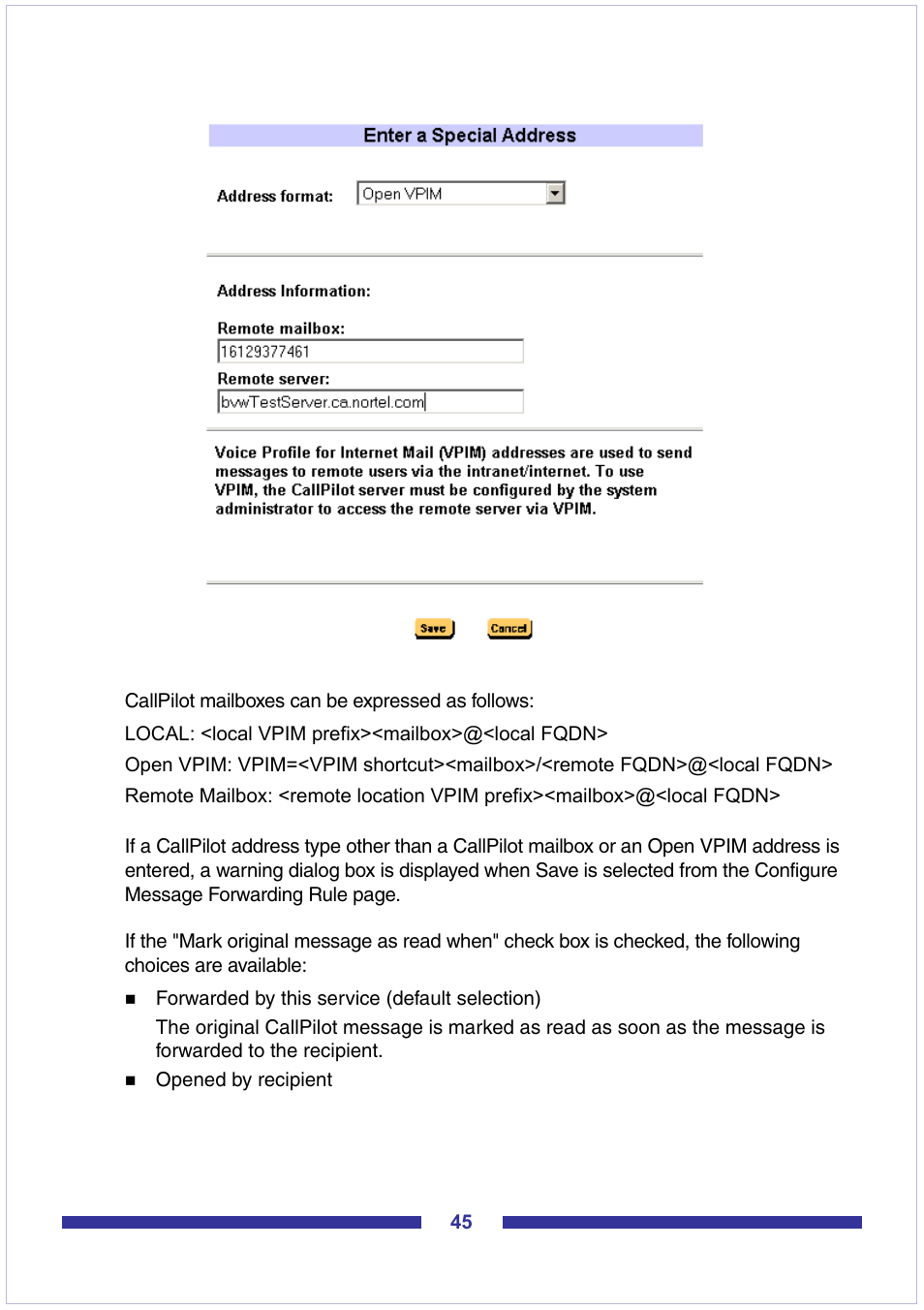 Nortel Networks CallPilot Desktop Messaging User Manual | Page 45 / 72