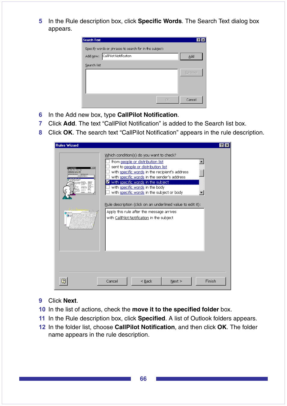 Nortel Networks CallPilot Desktop Messaging User Manual | Page 66 / 72