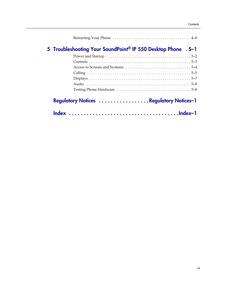 5 troubleshooting your soundpoint | Nortel Networks SoundPoint IP 550 User Manual | Page 7 / 96