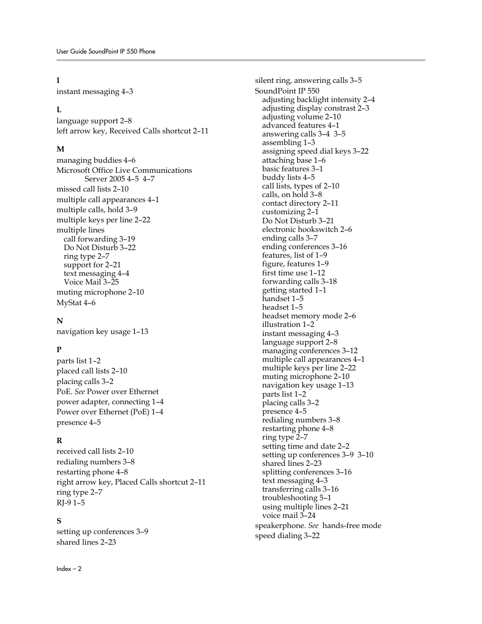 Nortel Networks SoundPoint IP 550 User Manual | Page 94 / 96