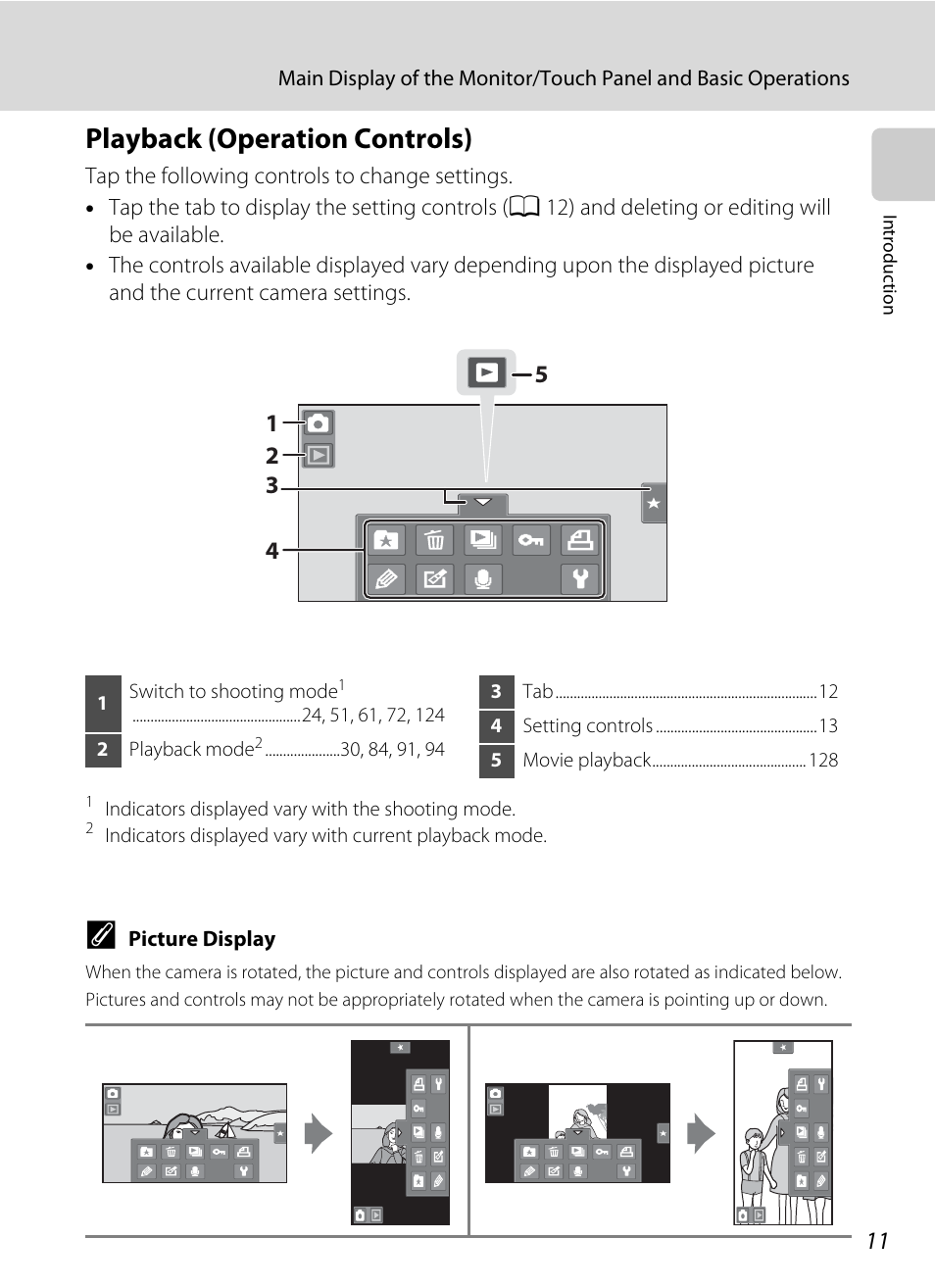 Playback (operation controls) | Nortel Networks COOLPIX S80 User Manual | Page 23 / 204