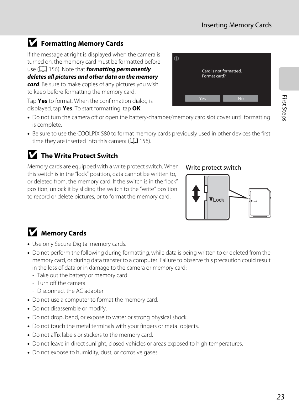 Nortel Networks COOLPIX S80 User Manual | Page 35 / 204