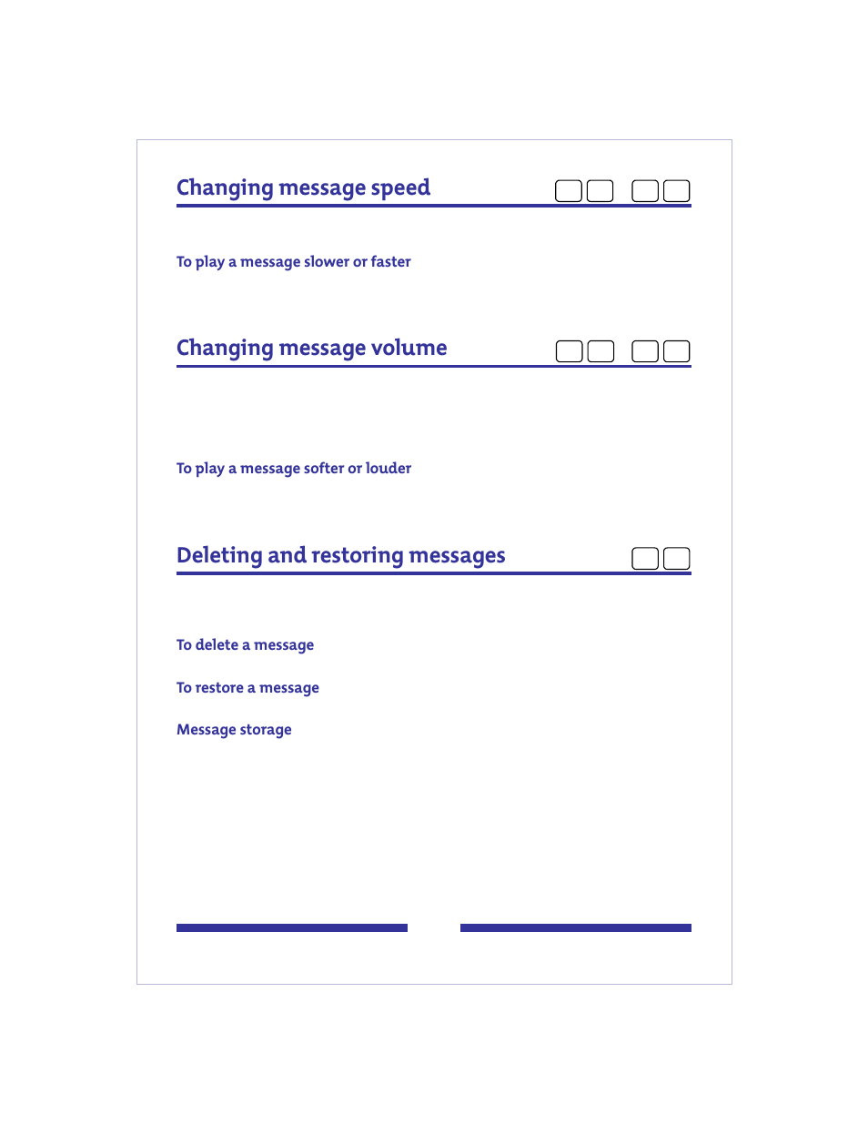 Changing message speed, Changing message volume, Deleting and restoring messages | Nortel Networks jAZZ X-6000 User Manual | Page 12 / 28