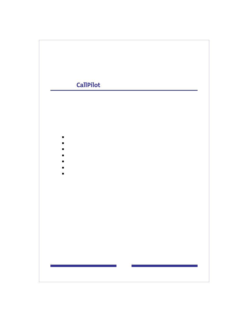 Welcome to callpilot, Callpilot | Nortel Networks jAZZ X-6000 User Manual | Page 3 / 28