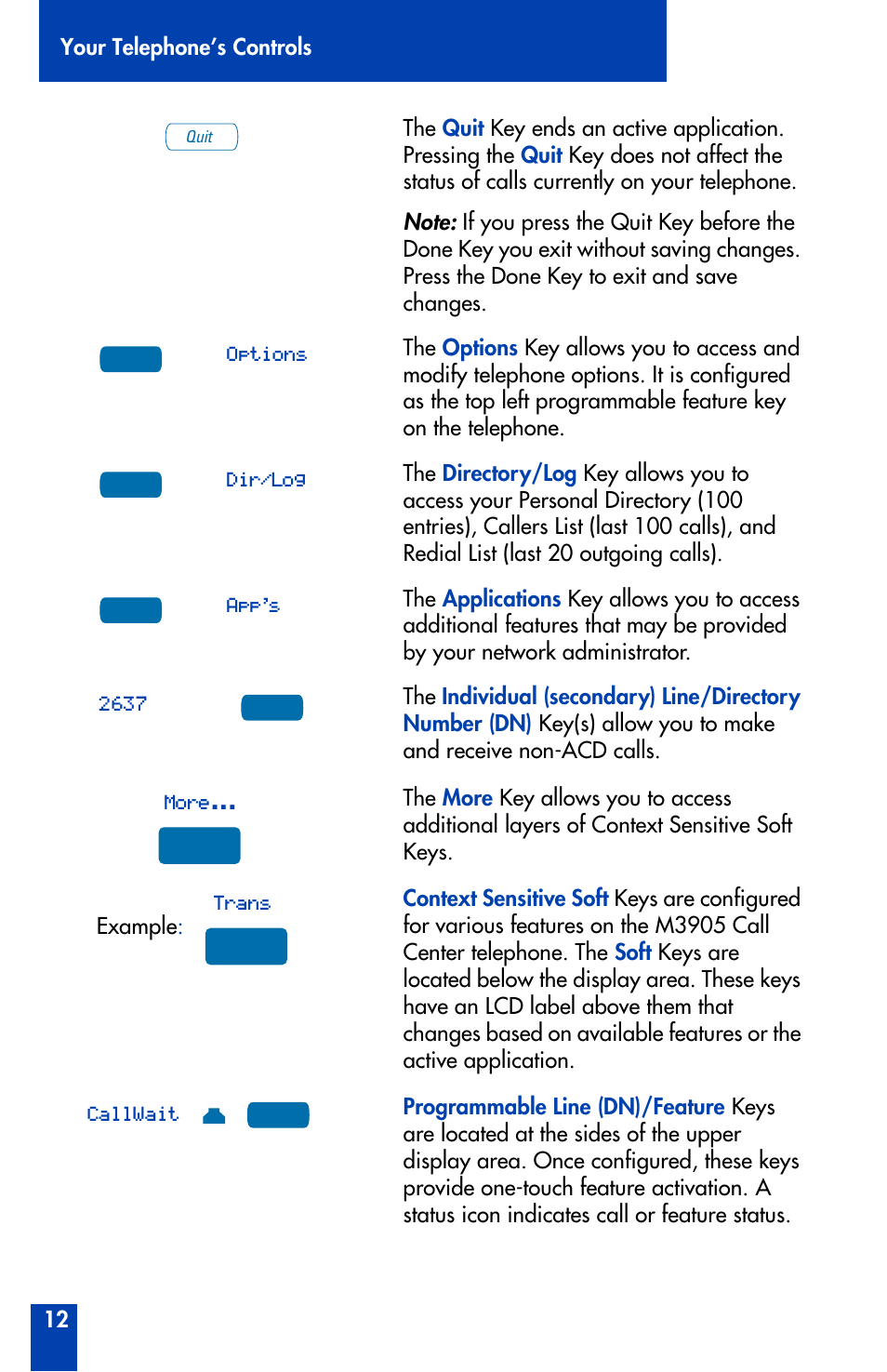Nortel Networks Meridian M3905 User Manual | Page 12 / 110
