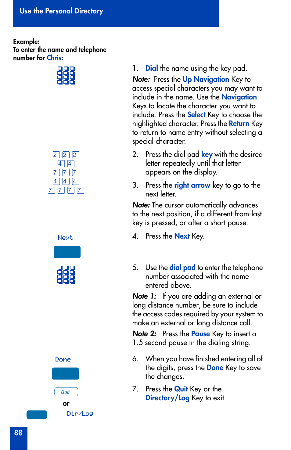 Nortel Networks Meridian M3905 User Manual | Page 88 / 110