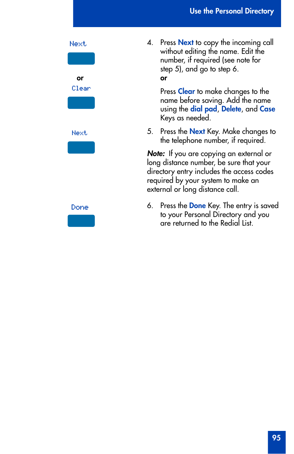 Nortel Networks Meridian M3905 User Manual | Page 95 / 110