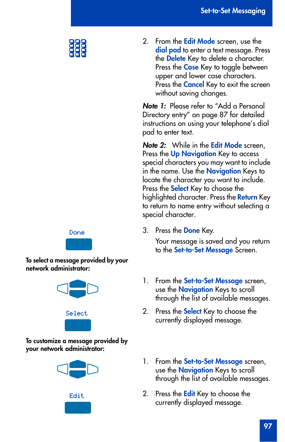Nortel Networks Meridian M3905 User Manual | Page 97 / 110