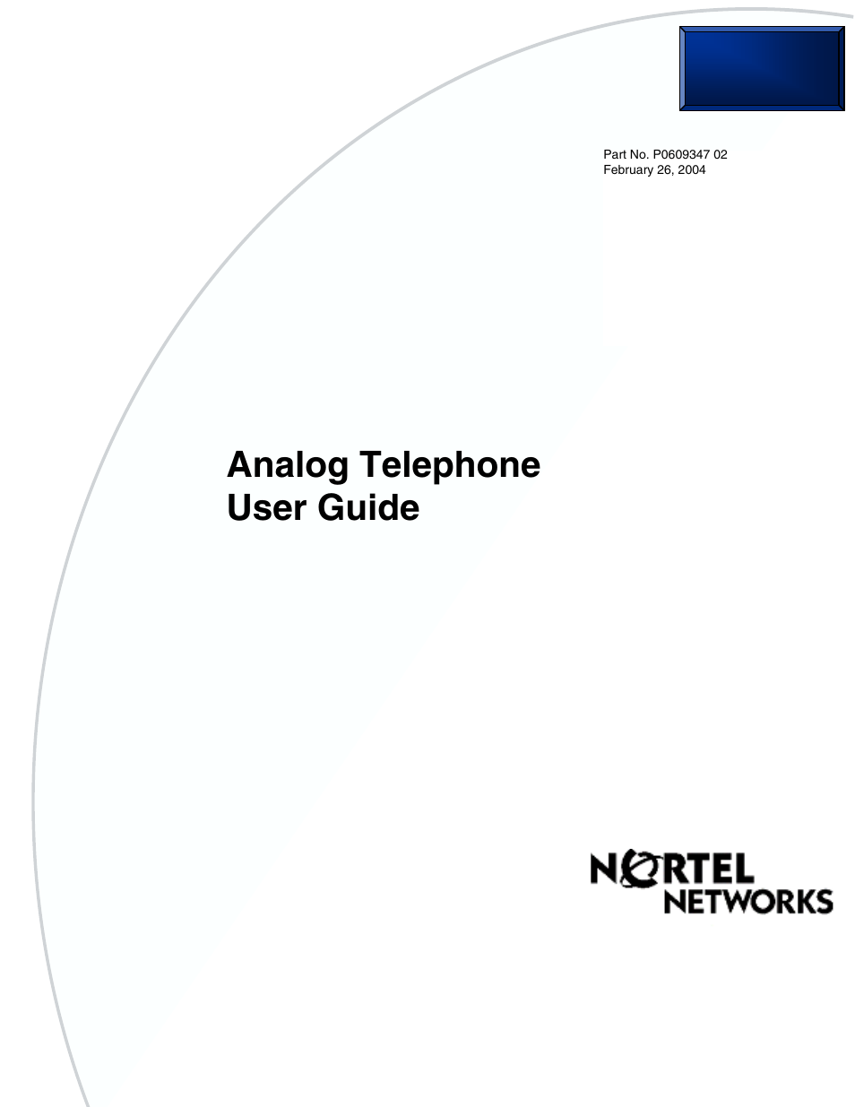 Nortel Networks P0609347 02 User Manual | 8 pages